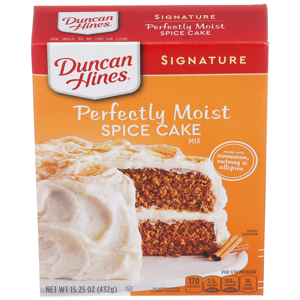 Calories in Duncan Hines Signature Spice Cake Mix, 15.25 oz