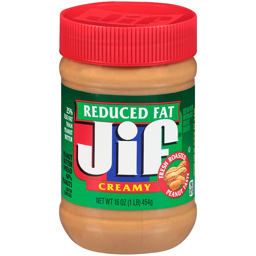 Calories in Jif Reduced Fat Creamy Peanut Butter, 16 oz