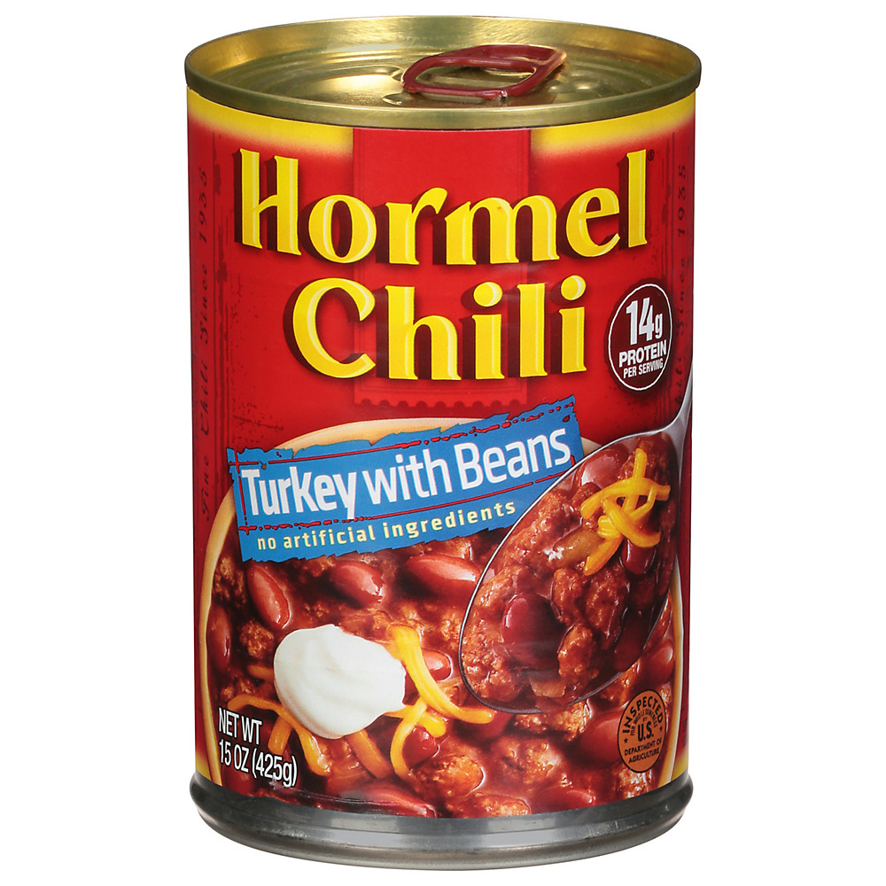 Calories in Hormel 98% Fat Free Turkey Chili with Beans, 15 oz