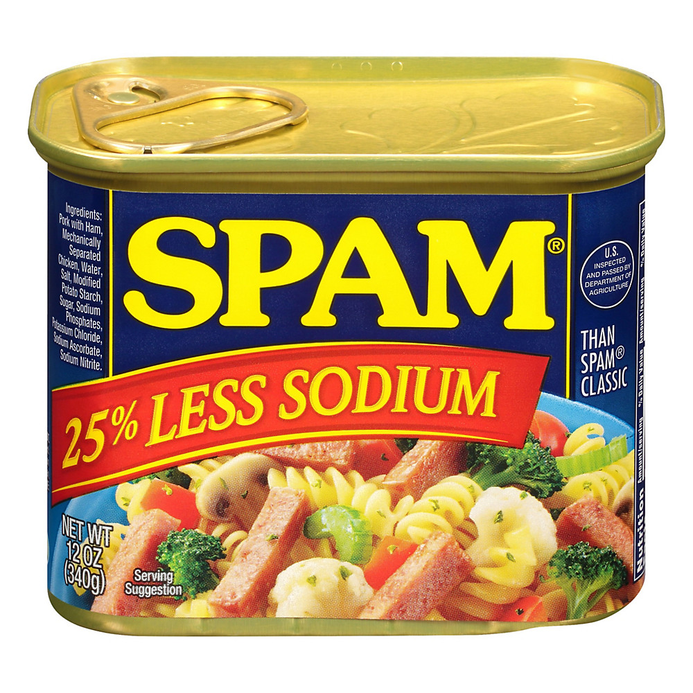 Calories in Spam Less Salt Luncheon Loaf, 12 oz
