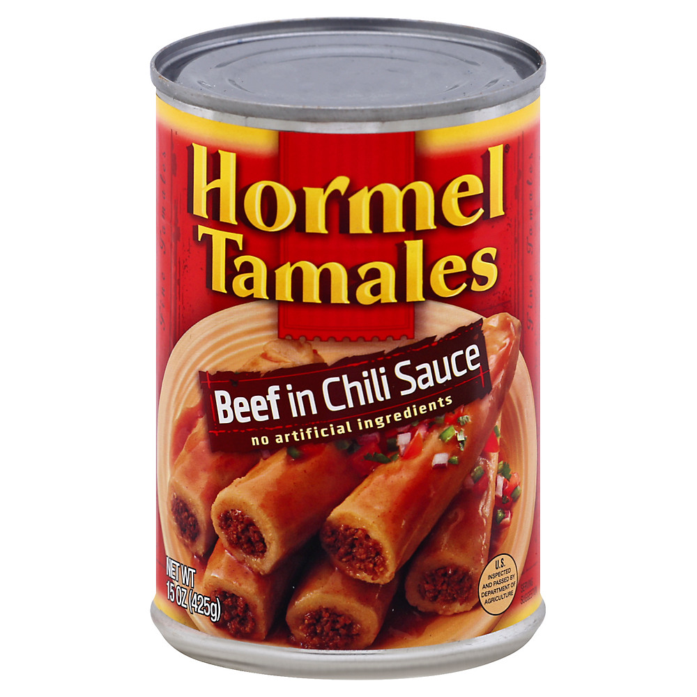 Calories in Hormel Beef Tamales in Chili Sauce, 15 oz