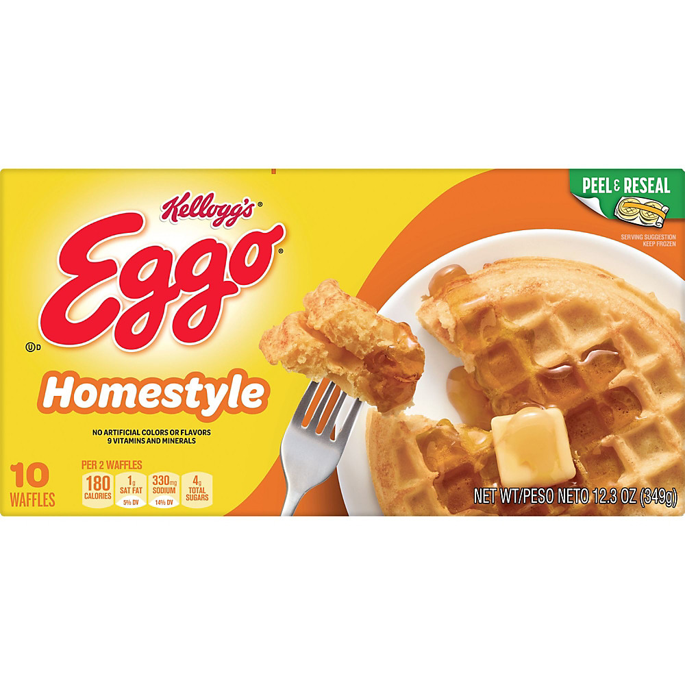 Calories in Eggo Frozen Waffles Homestyle, 10 ct, 12.3 oz