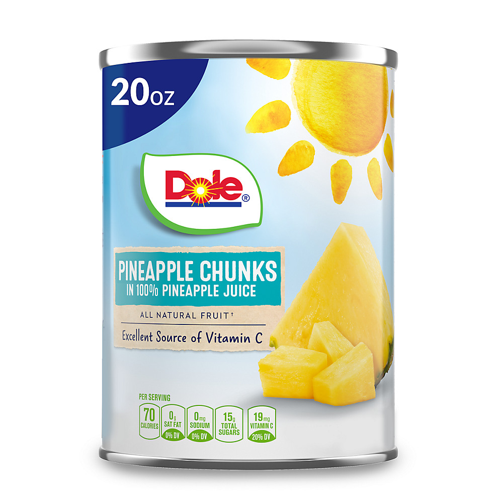 Calories in Dole Pineapple Chunks, 20 oz