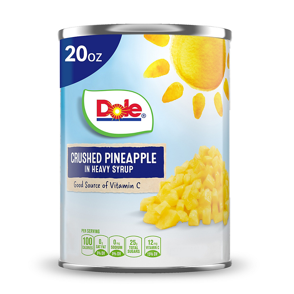 Calories in Dole Crushed Pineapple in Heavy Syrup, 20 oz