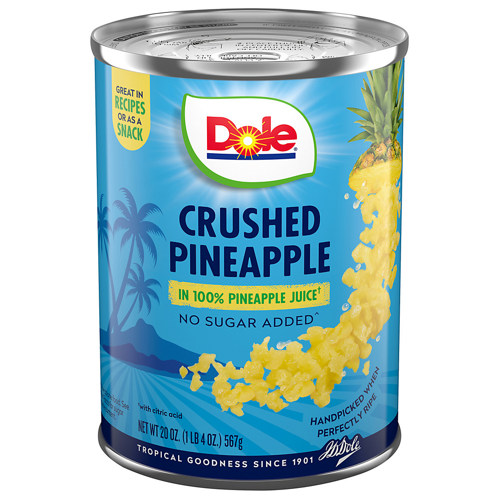 Calories in Dole Crushed Pineapple, 20 oz