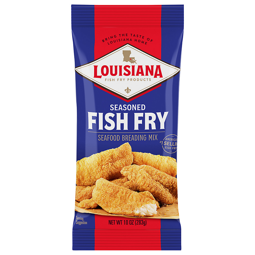 Calories in Louisiana Fish Fry Products Seasoned Crispy Fish Fry, 10 oz