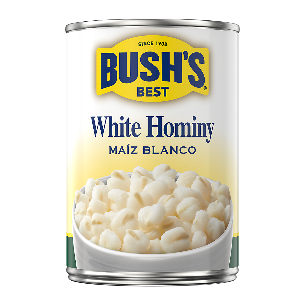 Calories in Bush's Best White Hominy, 15.5 oz