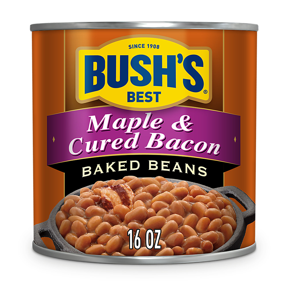 Calories in Bush's Best Maple & Cured Bacon Baked Beans, 16 oz