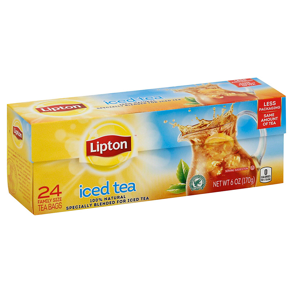 Calories in Lipton Black Iced Tea Bags Family-Sized, 24 ct