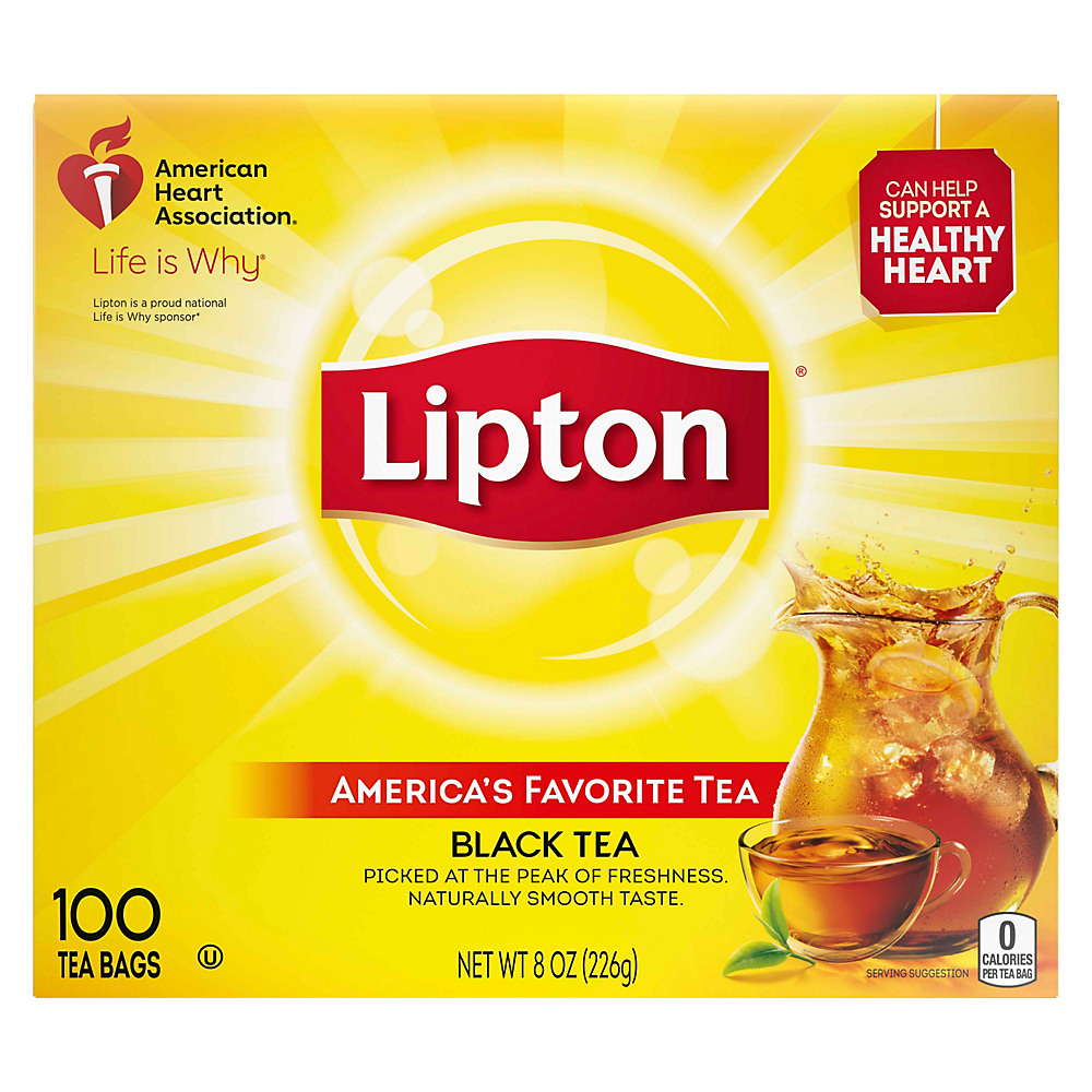 Calories in Lipton Black Tea Tea Bags, 8 oz