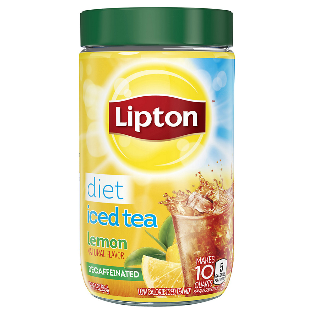 Calories in Lipton Diet Decaffeinated Lemon Iced Tea Mix, 3 oz