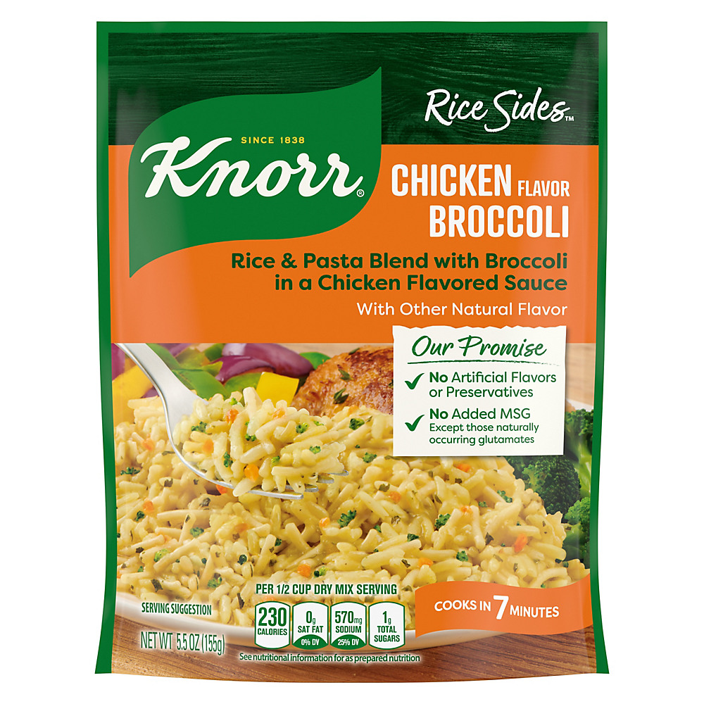 Calories in Knorr Rice Sides Chicken Flavor Broccoli Rice, 5.5 oz