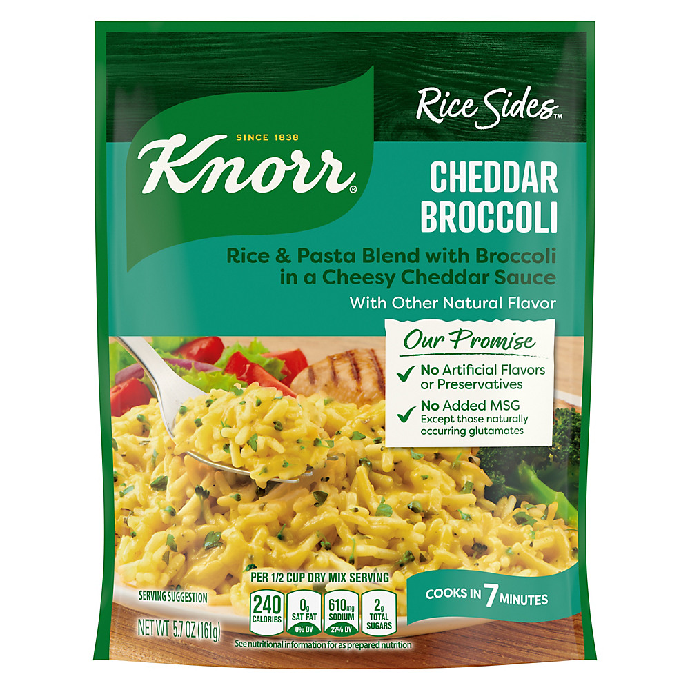 Calories in Knorr Rice Sides Cheddar Broccoli Rice, 5.7 oz