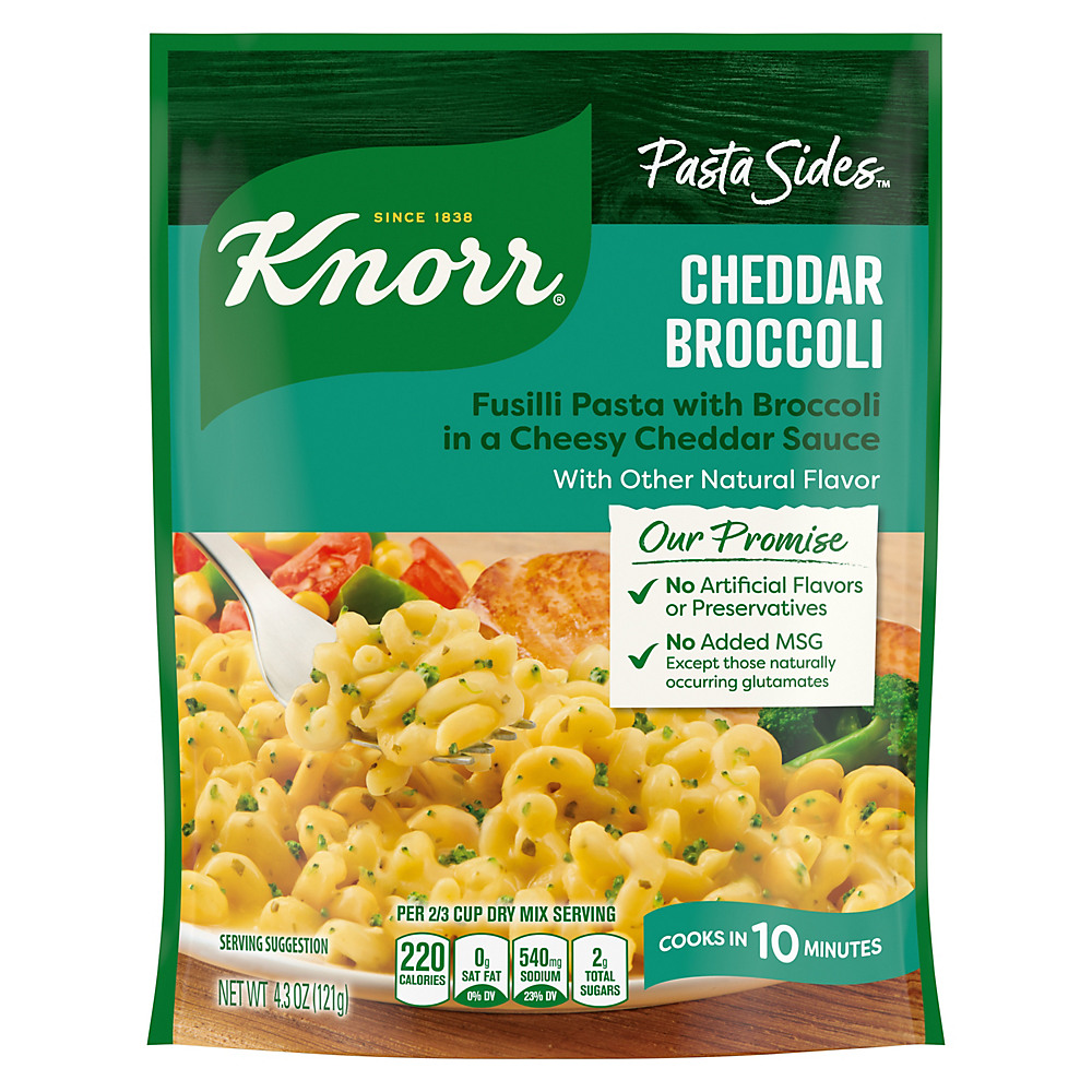Calories in Knorr Pasta Sides Pasta Side Dish Cheddar Broccoli, 4.3 oz