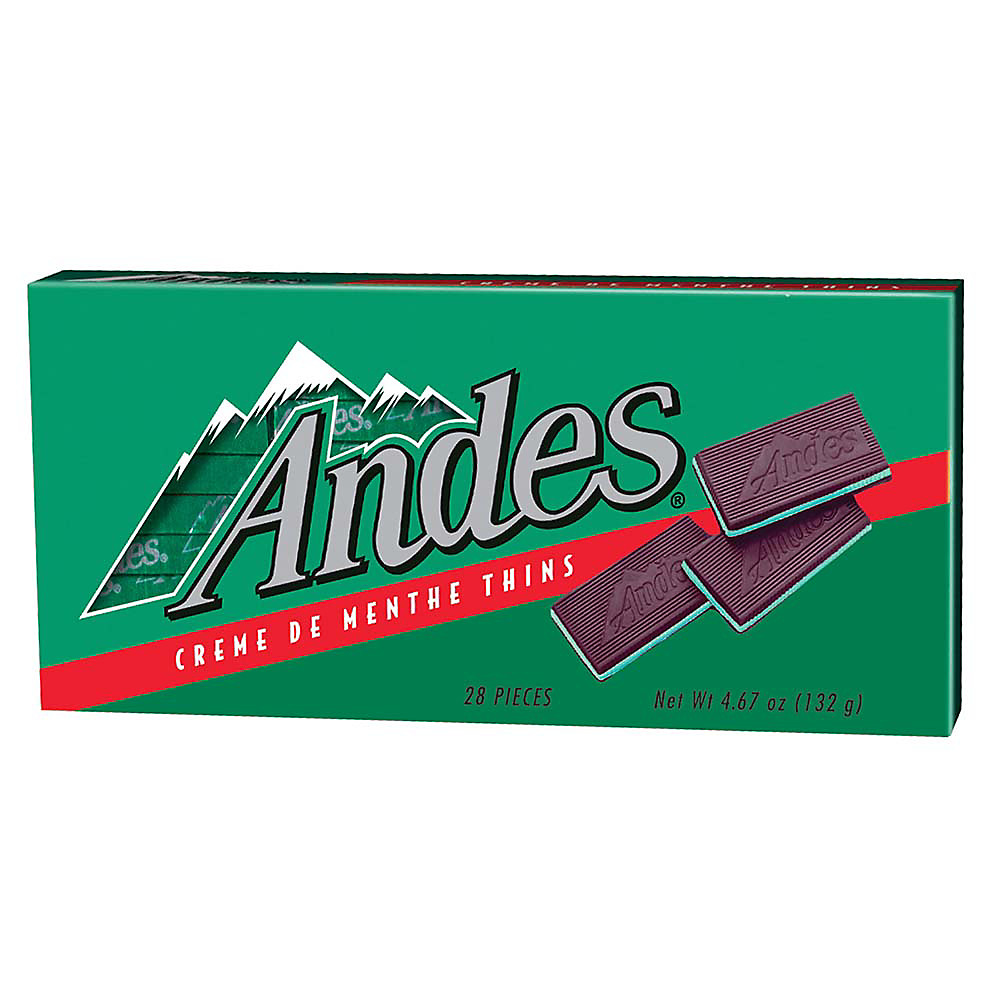 Calories in Andes Creme de Menthe Thins Mints, 4.67 oz, 28 ct