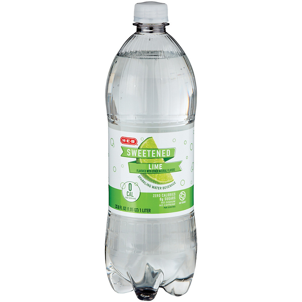 Calories in H-E-B Sweetened Lime Sparkling Water Beverage, 1 L