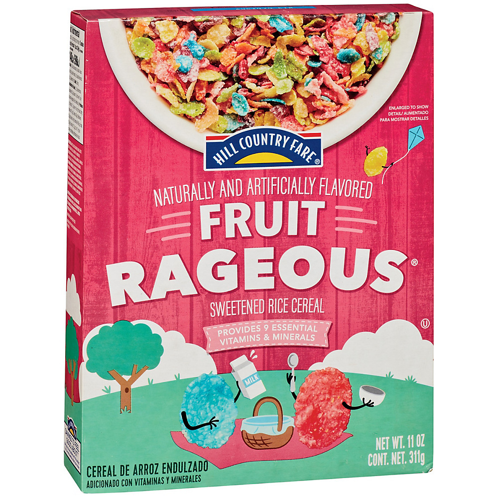 Calories in Hill Country Fare Fruit Rageous Cereal, 11 oz