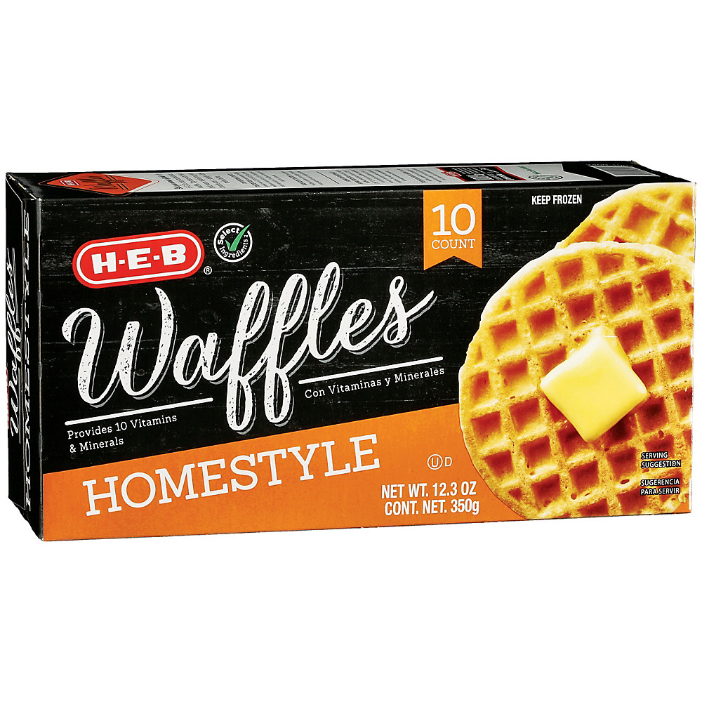 Calories in H-E-B Select Ingredients Homestyle Waffles, 10 ct