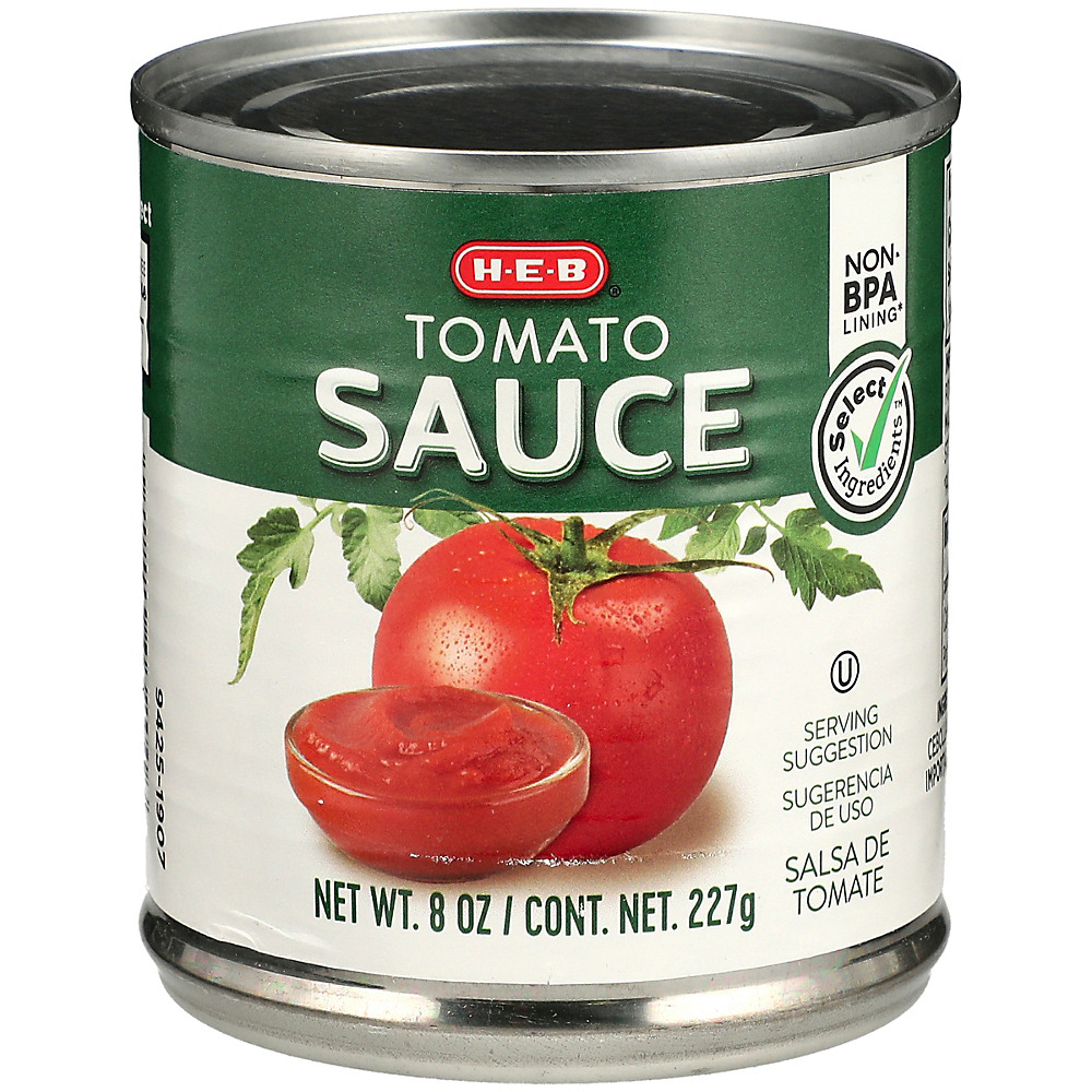 Calories in H-E-B Select Ingredients Tomato Sauce, 8 oz