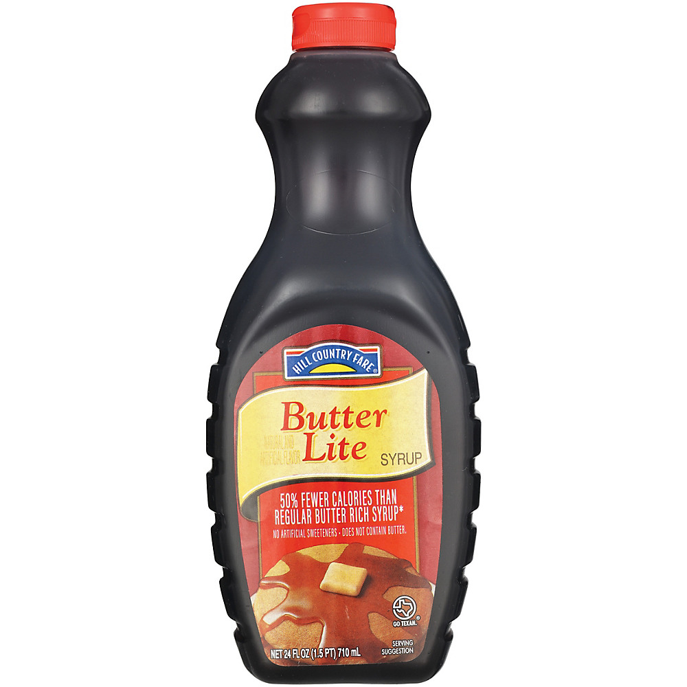 Calories in Hill Country Fare Butter Lite Syrup, 24 oz