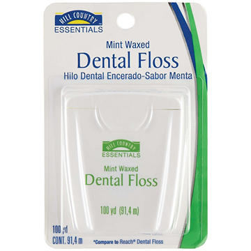 Hill Country Essentials Mint Waxed Dental Floss, 100 yd