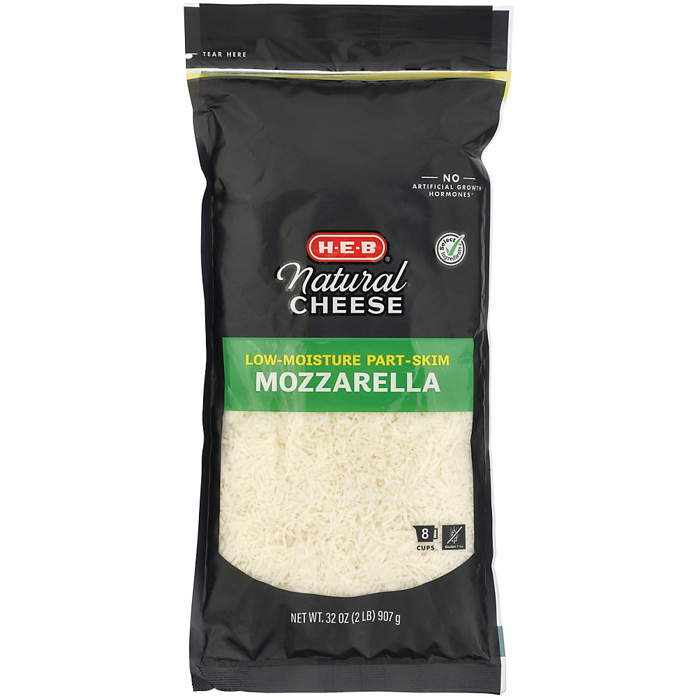 Calories in H-E-B Mozzarella Cheese, Shredded, Value Pack, 32 oz