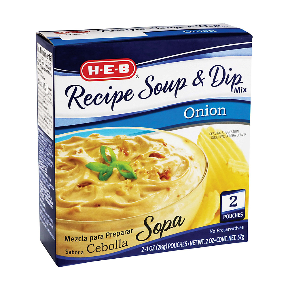 Calories in H-E-B Onion Recipe Soup and Dip Mix, 2 ct