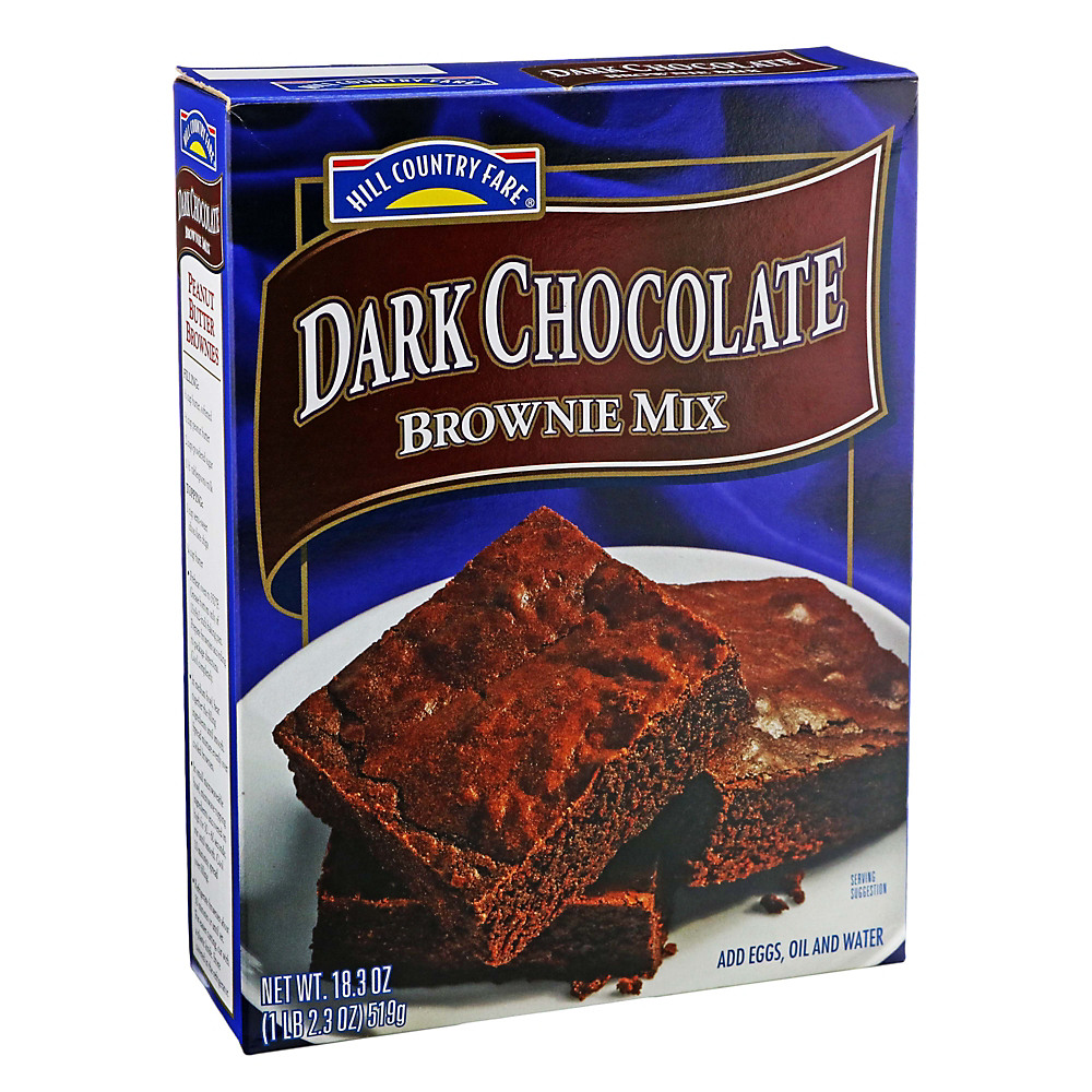 Calories in Hill Country Fare Dark Chocolate Brownie Mix, 18.3 oz