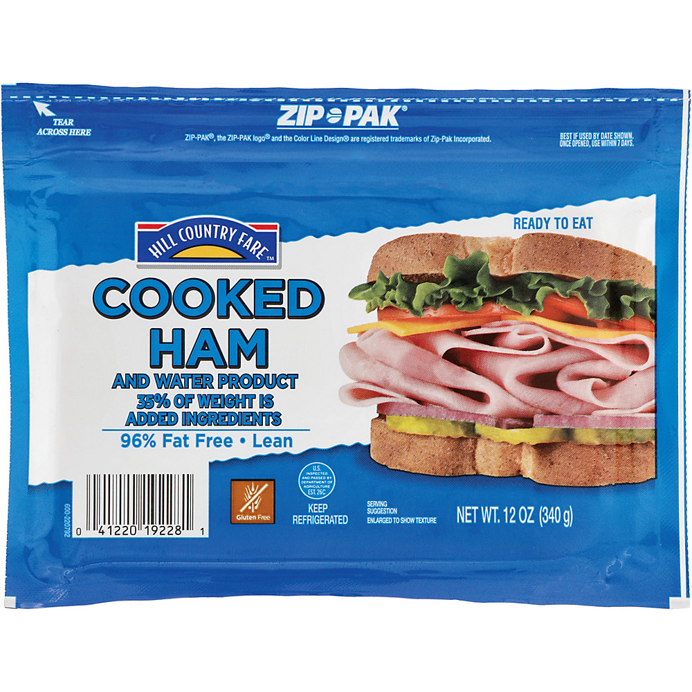 Calories in Hill Country Fare Cooked Ham, 12 oz