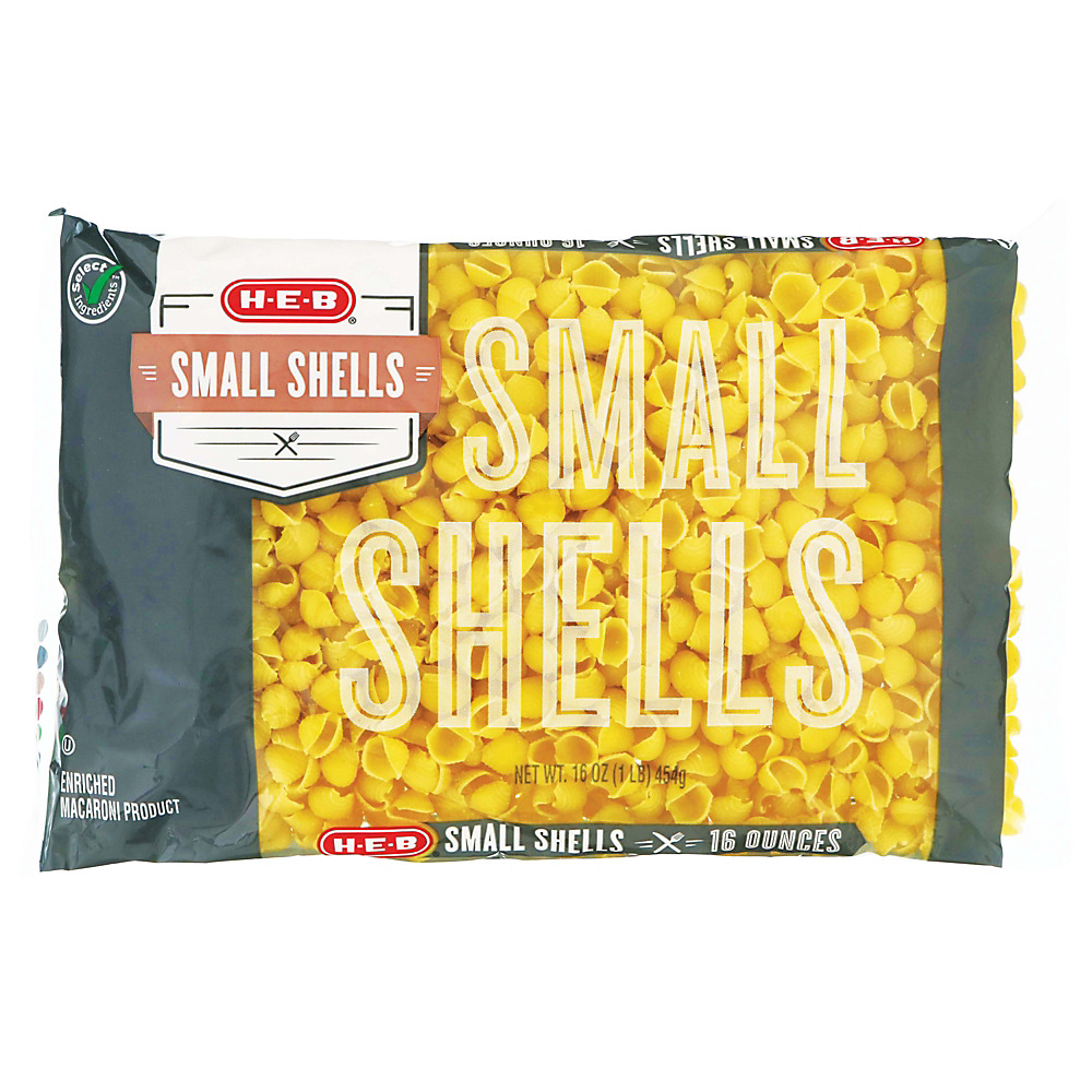 Calories in H-E-B Select Ingredients Small Shells, 16 oz