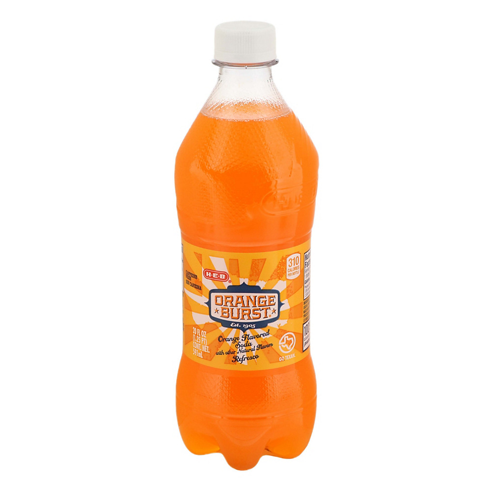 Calories in H-E-B Orange Burst Soda, 20 oz