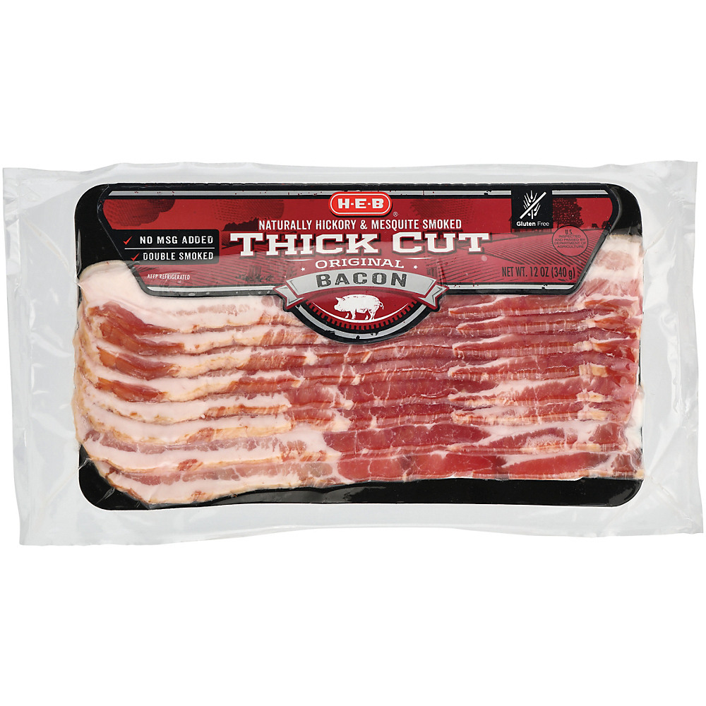 Calories in H-E-B Original Thick Cut Bacon, 12 oz