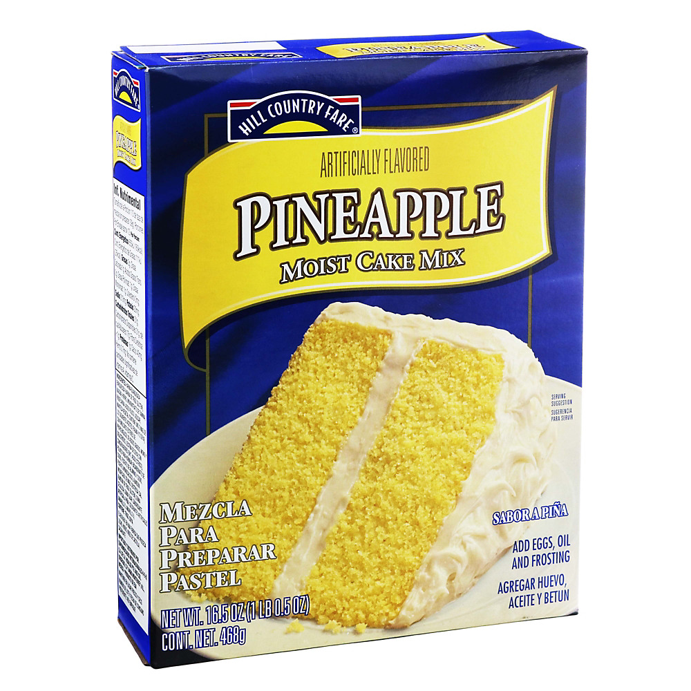 Calories in Hill Country Fare Pineapple Moist Cake Mix, 16.5 oz