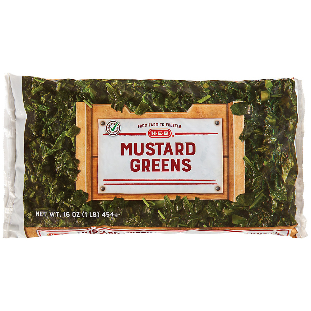 Calories in H-E-B Select Ingredients Mustard Greens, 16 oz