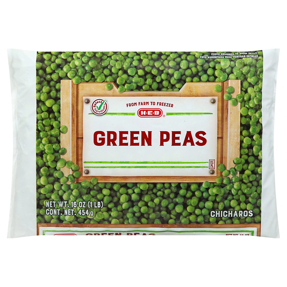 Calories in H-E-B Select Ingredients Green Peas, 16 oz