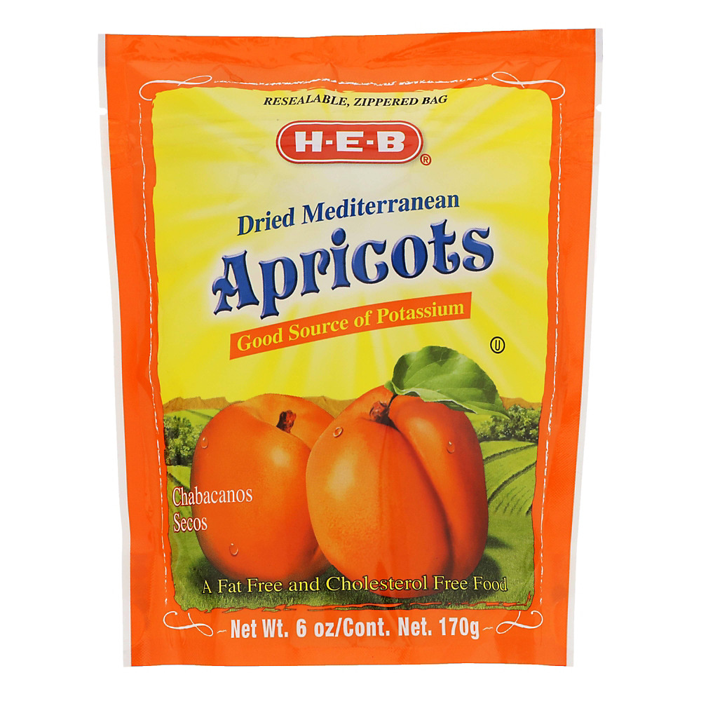 Calories in H-E-B Dried Mediterranean Apricots, 6 oz