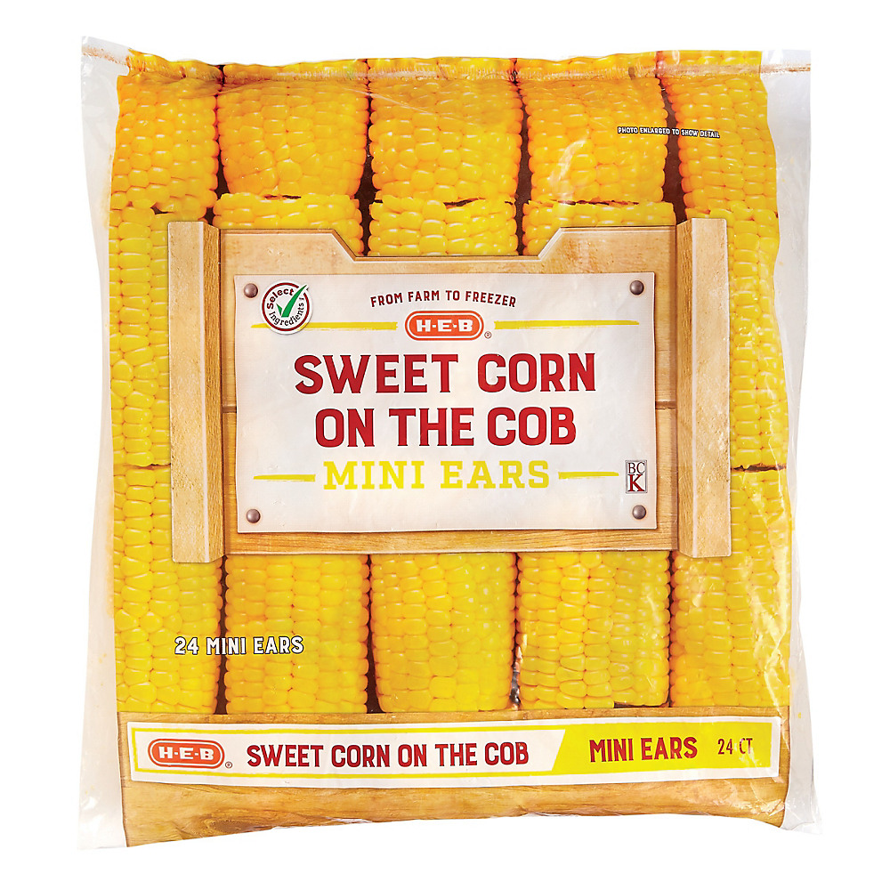 Calories in H-E-B Select Ingredients Sweet Corn on the Cob Mini Ears, 24 ct