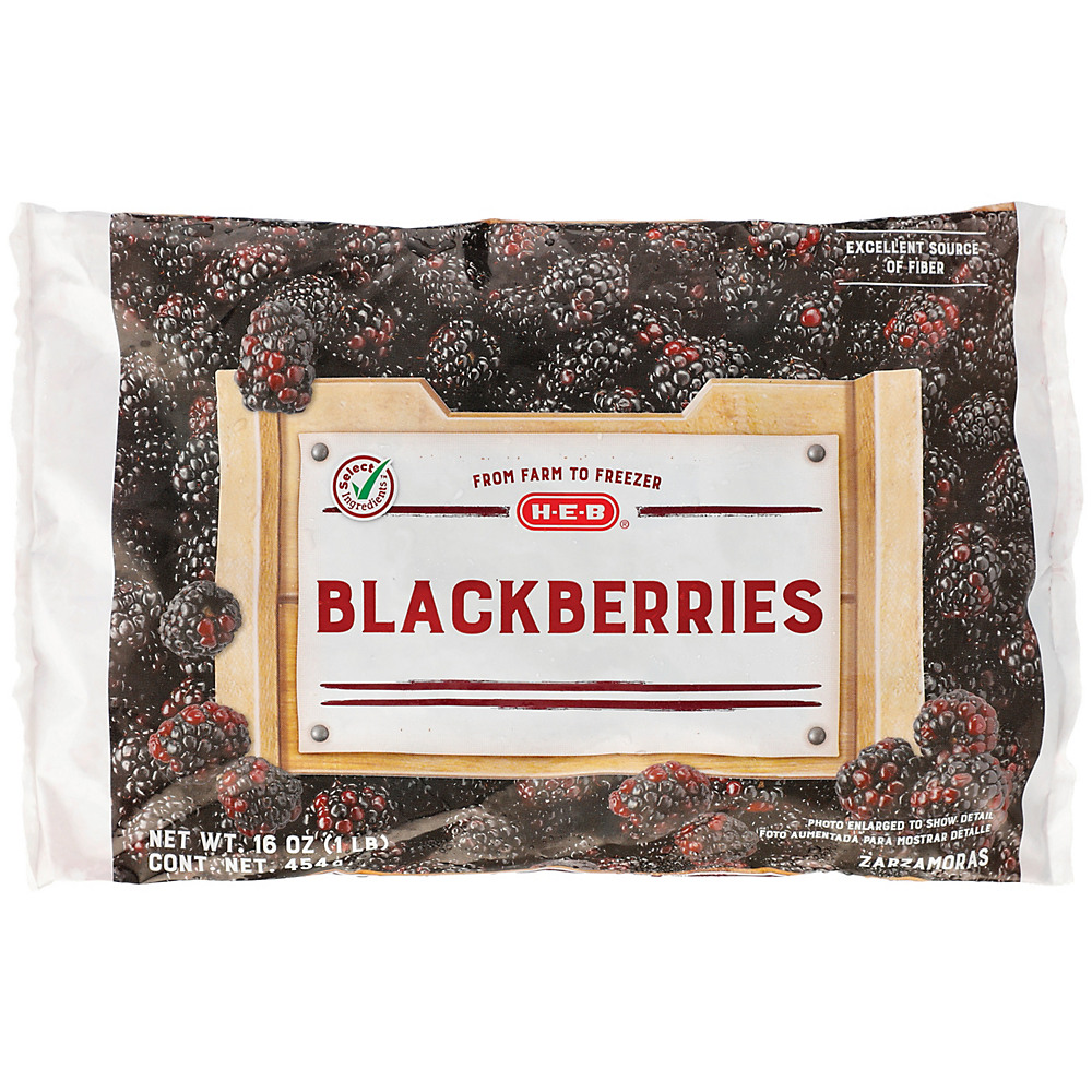 Calories in H-E-B Blackberries, 16 oz