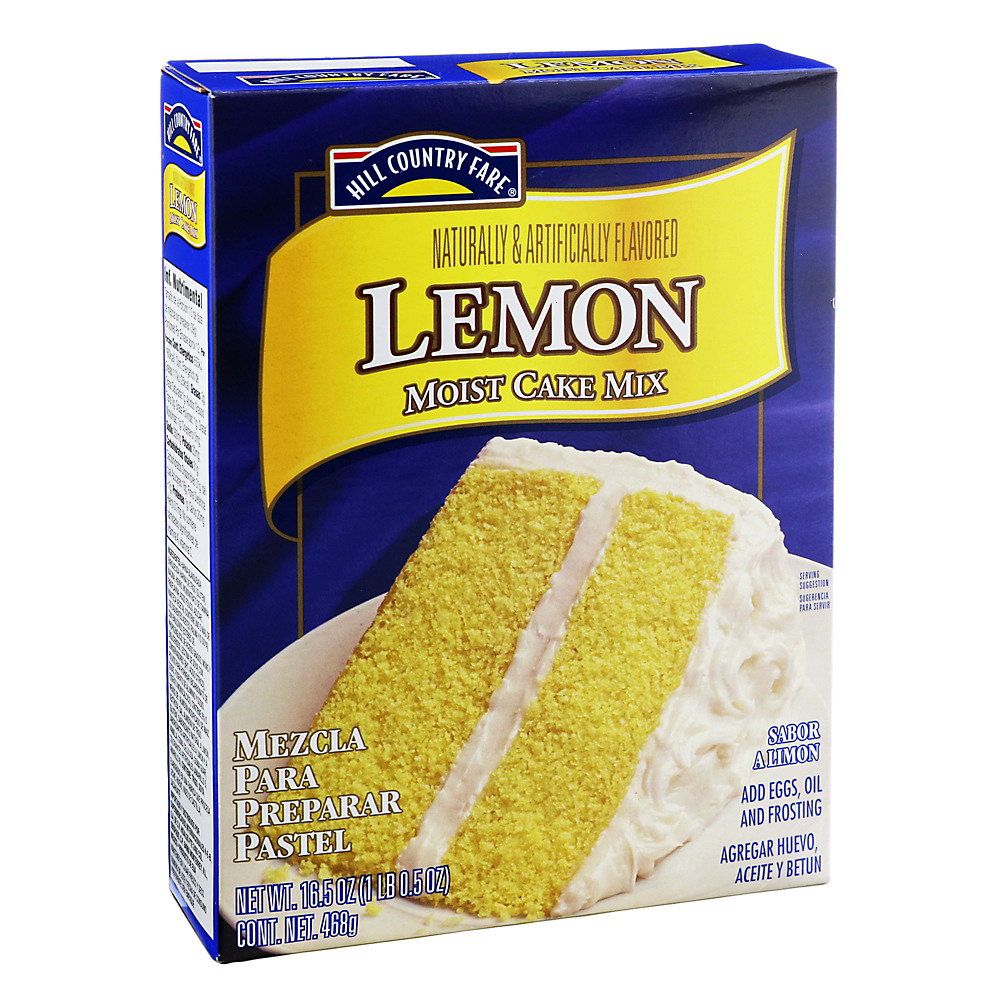 Calories in Hill Country Fare Lemon Moist Cake Mix, 16.5 oz