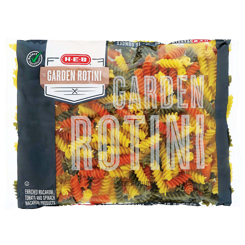 Calories in H-E-B Select Ingredients Garden Rotini, 16 oz