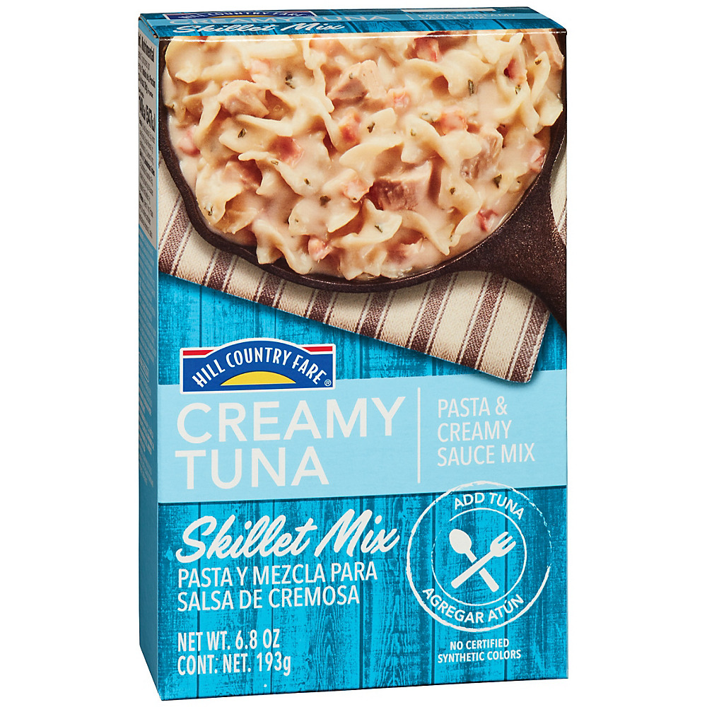 Calories in Hill Country Fare Creamy Tuna Pasta Skillet Mix, 6.8 oz
