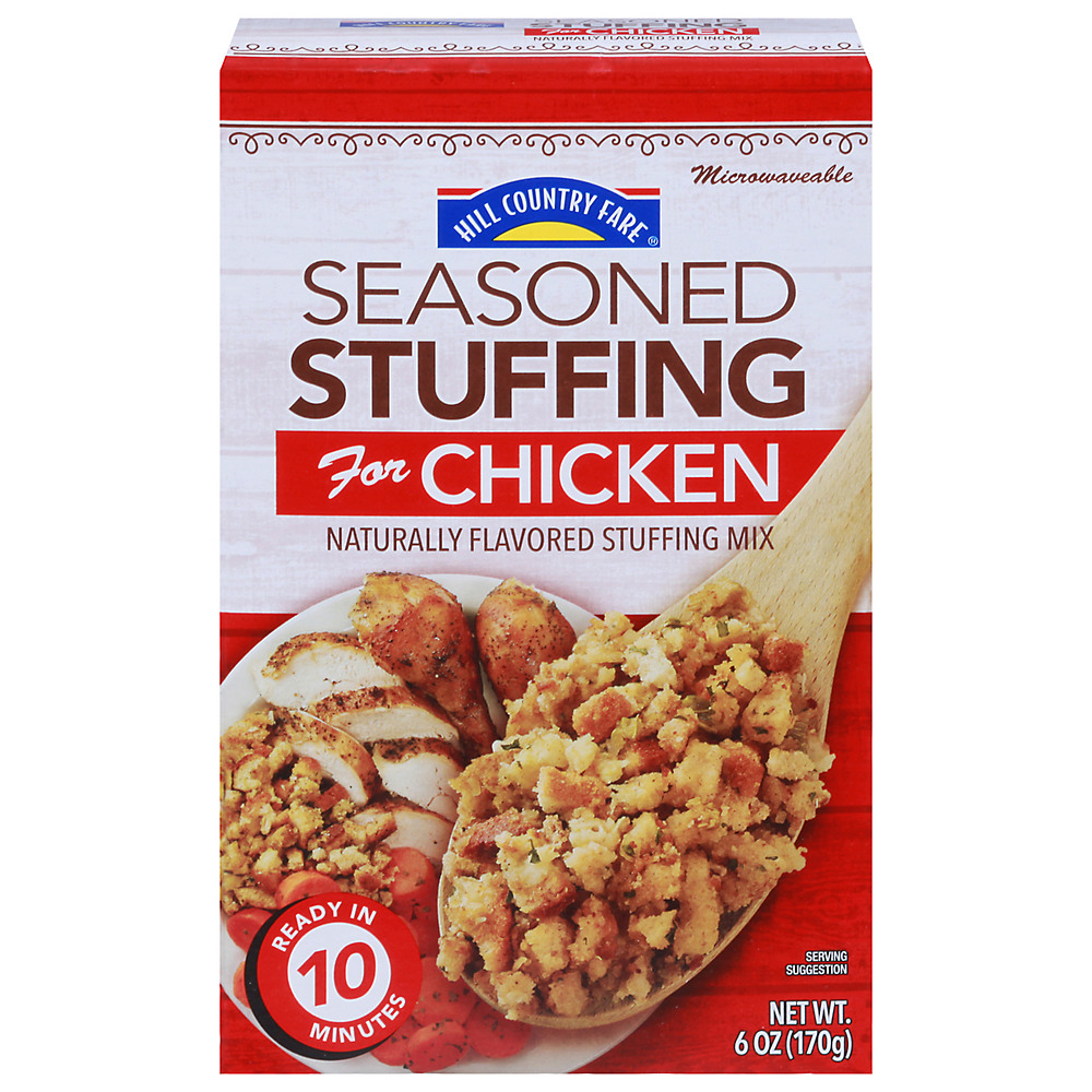 Calories in Hill Country Fare Seasoned Stuffing for Chicken, 6 oz