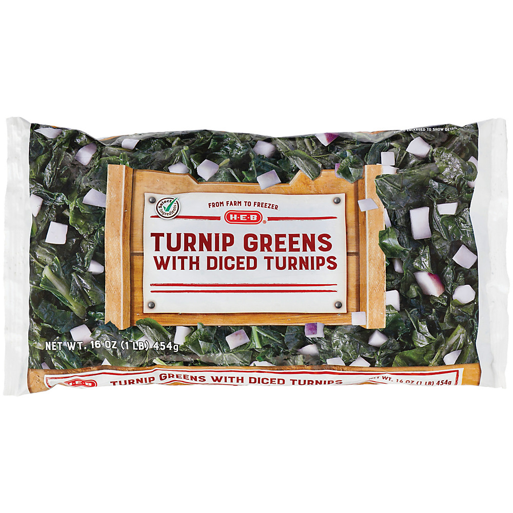 Calories in H-E-B Turnip Greens with Diced Turnips, 16 oz