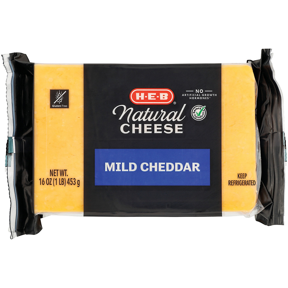 Calories in H-E-B Select Ingredients Mild Cheddar Cheese, 16 oz