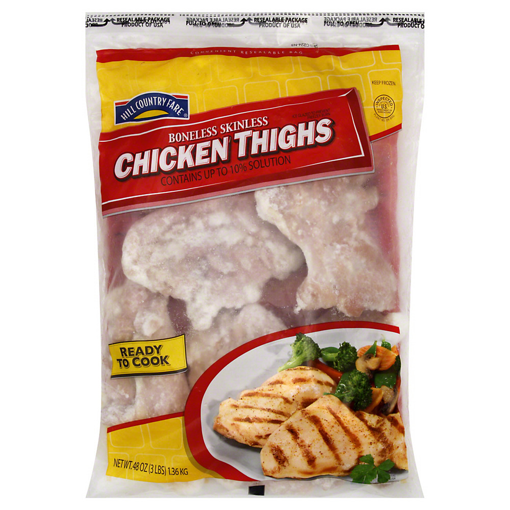 Calories in Hill Country Fare Boneless Skinless Chicken Thighs , 48 oz