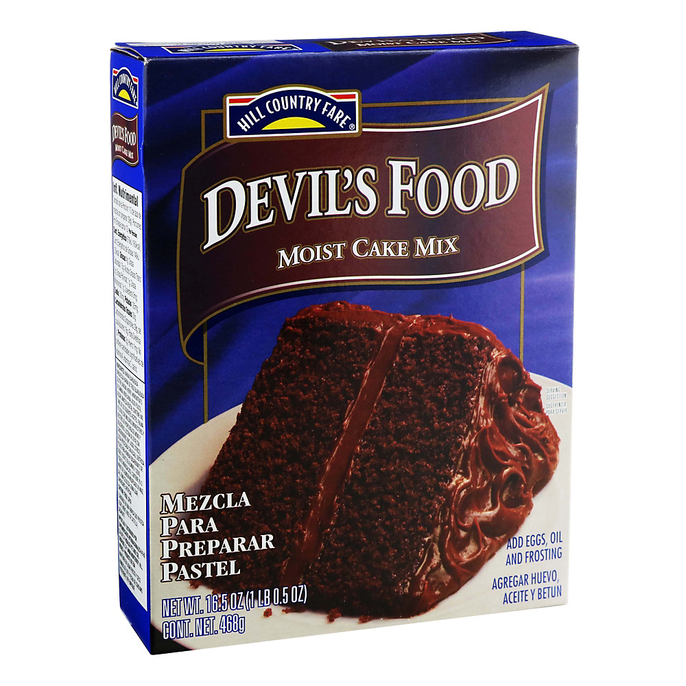 Calories in Hill Country Fare Devil's Food Moist Cake Mix, 16.5 oz