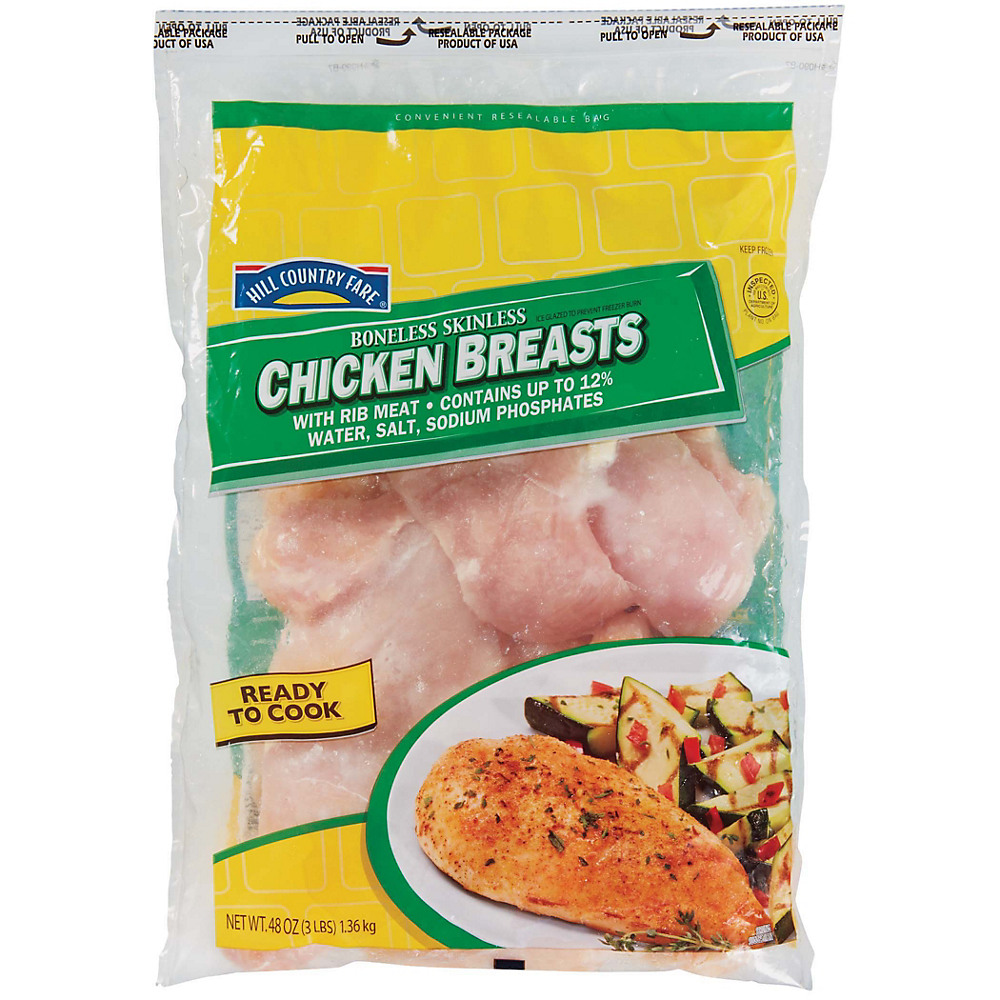 Calories in Hill Country Fare Boneless Skinless Breasts , 3 lb