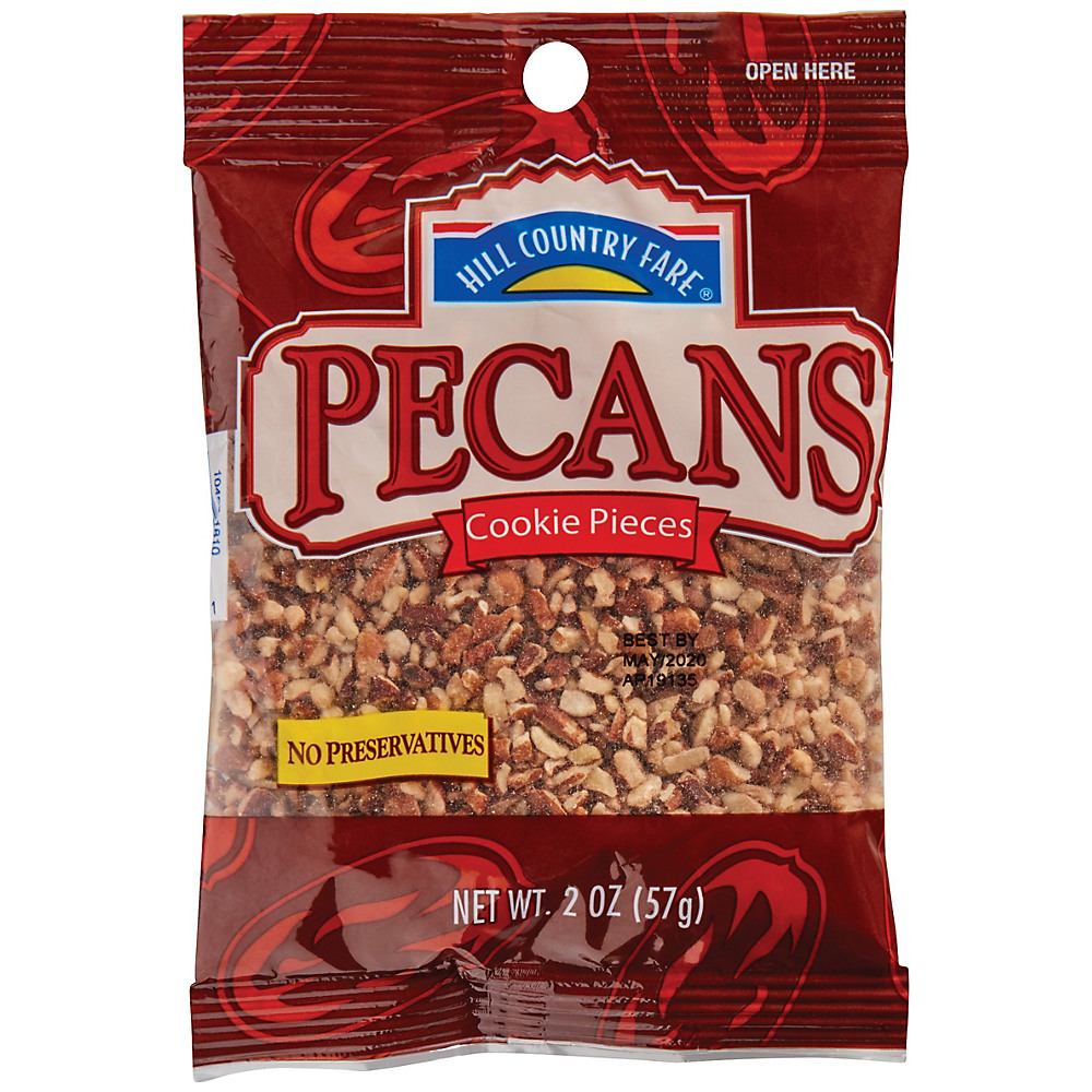 Calories in Hill Country Fare Pecans Cookie Pieces, 2 oz