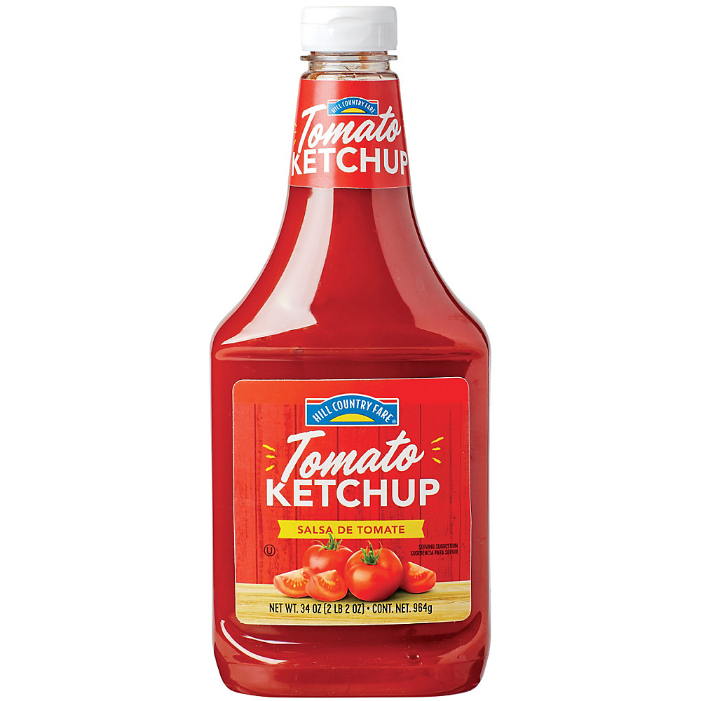 Calories in Hill Country Fare Tomato Ketchup, 34 oz