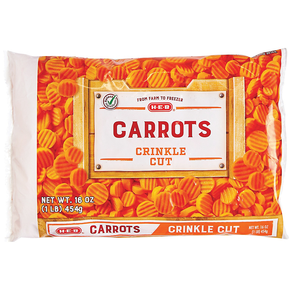 Calories in H-E-B Select Ingredients Crinkle Cut Carrots, 16 oz